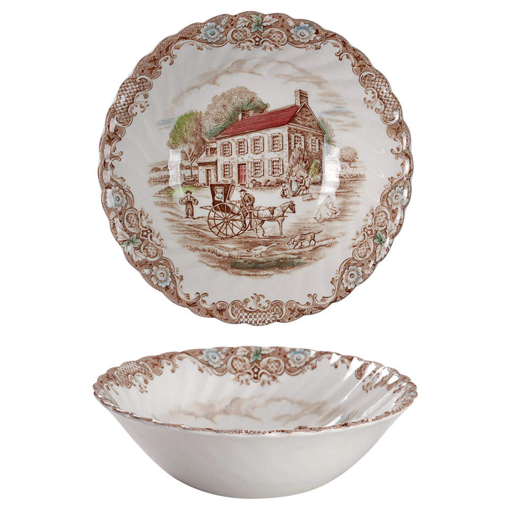 Heritage Hall Brown Multicolor Coupe Cereal Bowl by Johnson Brothers-1
