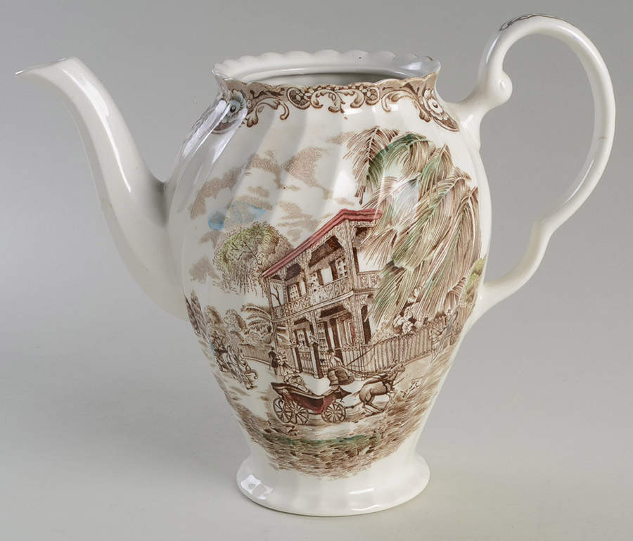 Heritage Hall Brown Multicolor Coffee Pot No Lid by Johnson Brothers-1