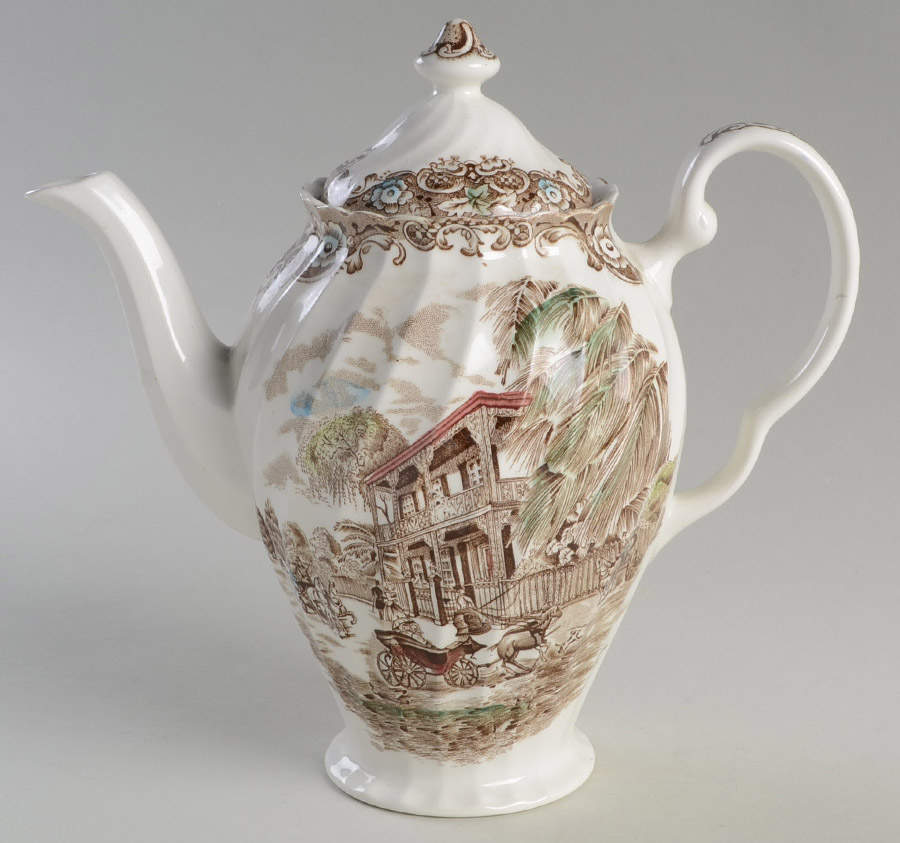 Heritage Hall Brown Multicolor Coffee Pot & Lid by Johnson Brothers-1