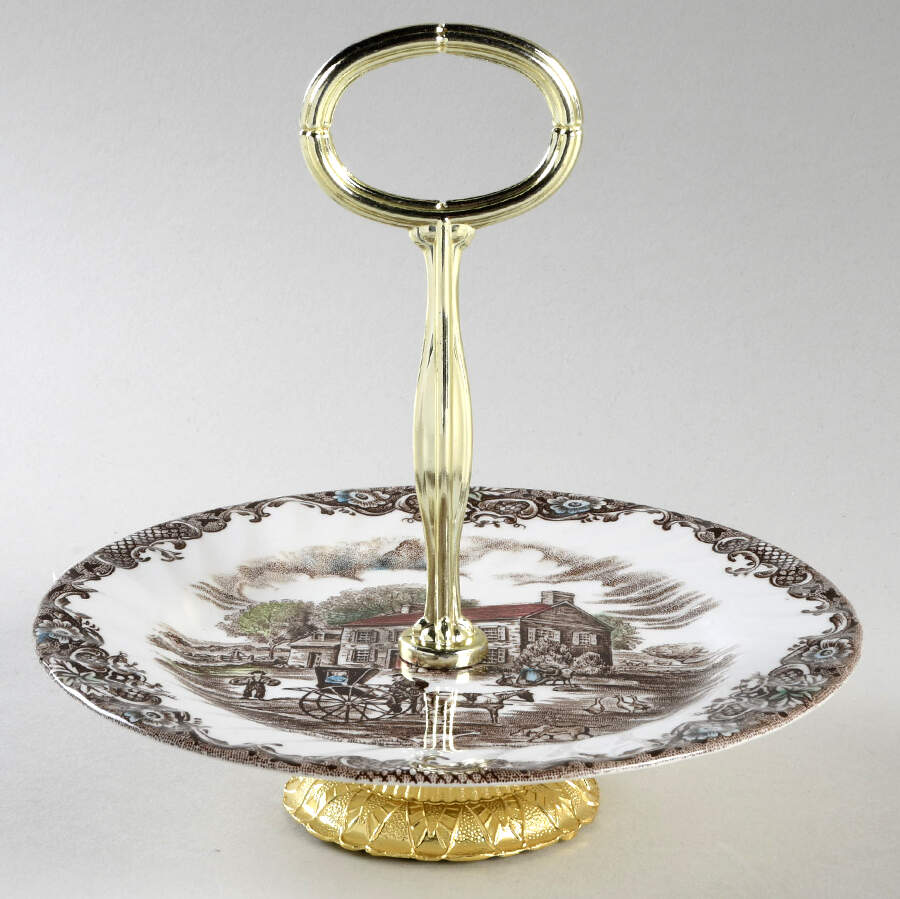 Heritage Hall Brown Multicolor 6" - 7" Tidbit (from Salad Plate) HC by Johnson Brothers-1