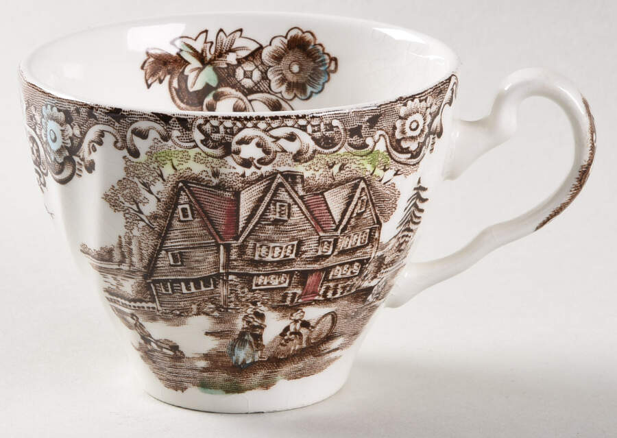 Heritage Hall Brown Multicolor Flat Cup by Johnson Brothers-1