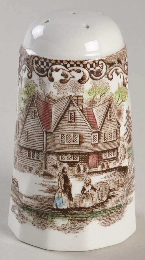 Heritage Hall Brown Multicolor Pepper Shaker by Johnson Brothers-1