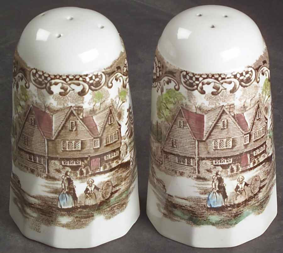 Heritage Hall Brown Multicolor Salt & Pepper Set by Johnson Brothers-1