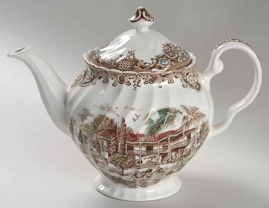 Heritage Hall Brown Multicolor Teapot & Lid by Johnson Brothers-1