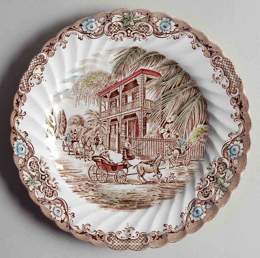 Heritage Hall Brown Multicolor Salad Plate by Johnson Brothers-1