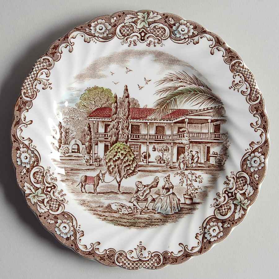 Heritage Hall Brown Multicolor Bread & Butter Plate by Johnson Brothers-1