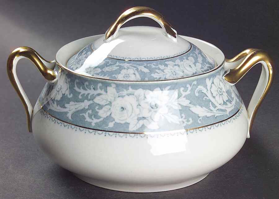 Henley Blue Sugar Bowl & Lid by Johnson Brothers-1
