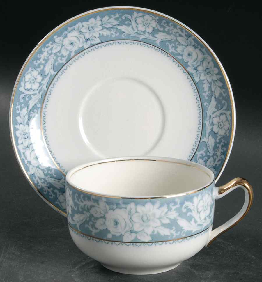 Henley Blue Oversized Cup & Saucer Set by Johnson Brothers-1
