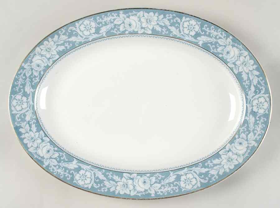 Henley Blue 14" Oval Serving Platter by Johnson Brothers-1
