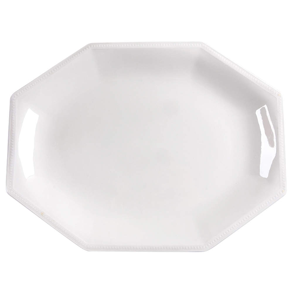 Heritage White ("Made in England" Stamp) 11" Oval Serving Platter by Johnson Brothers-1