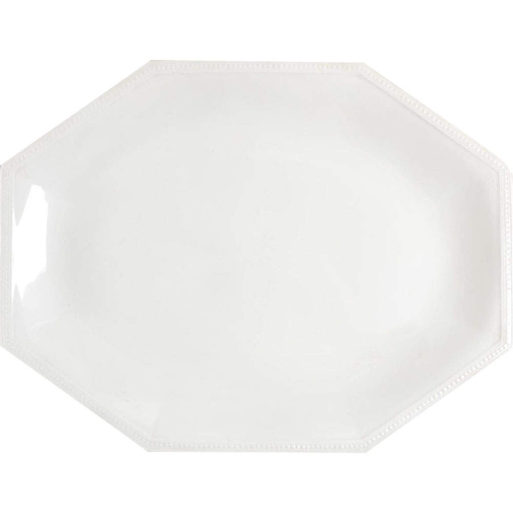 Heritage White ("Made in England" Stamp) 13" Oval Serving Platter by Johnson Brothers-1