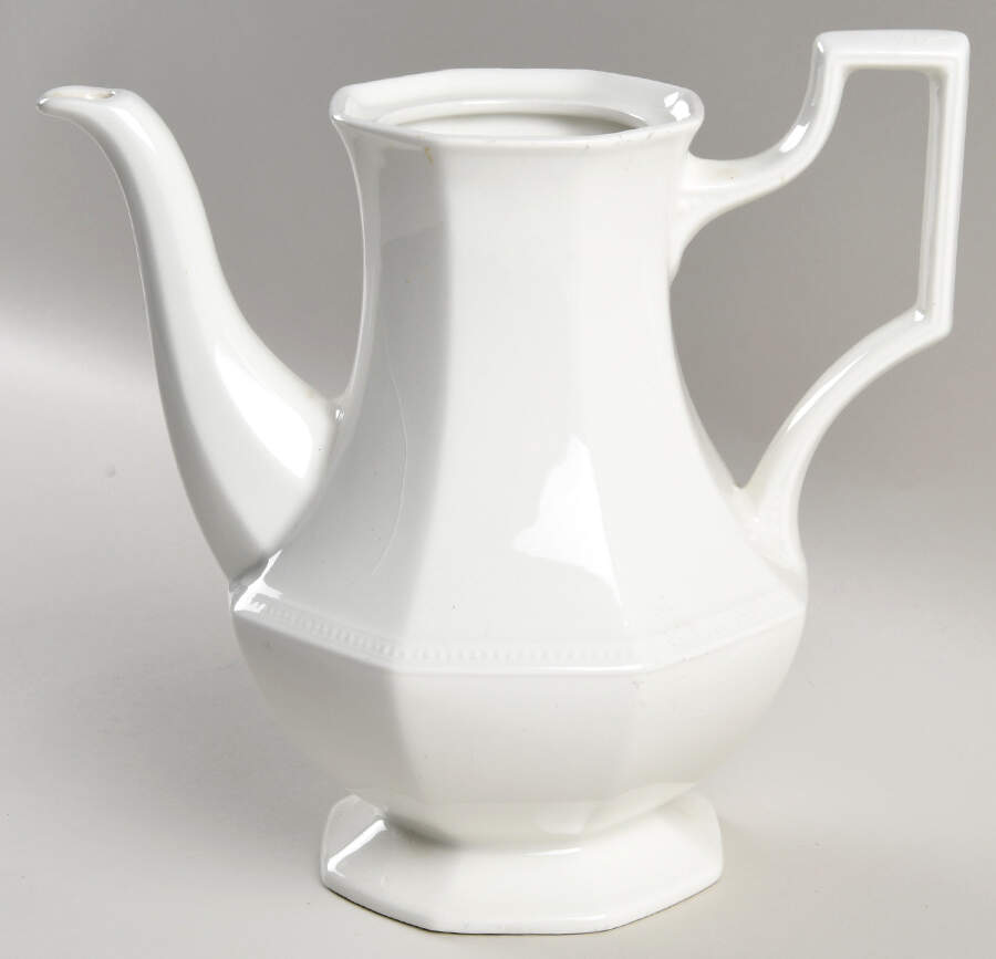 Heritage White ("Made in England" Stamp) Coffee Pot No Lid by Johnson Brothers-1