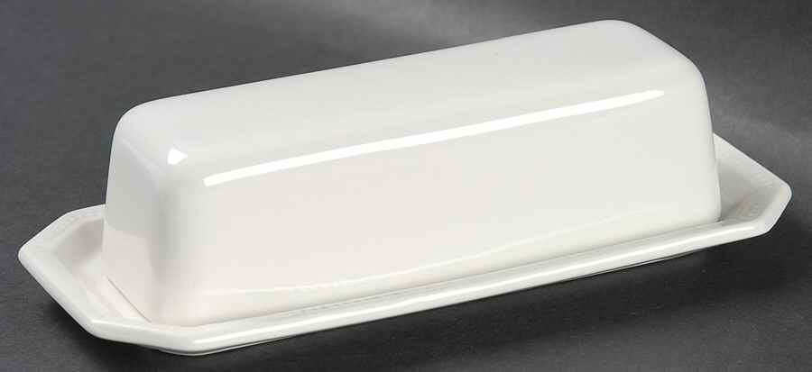 Heritage White ("Made in England" Stamp) 1/4 Lb Covered Butter by Johnson Brothers-1
