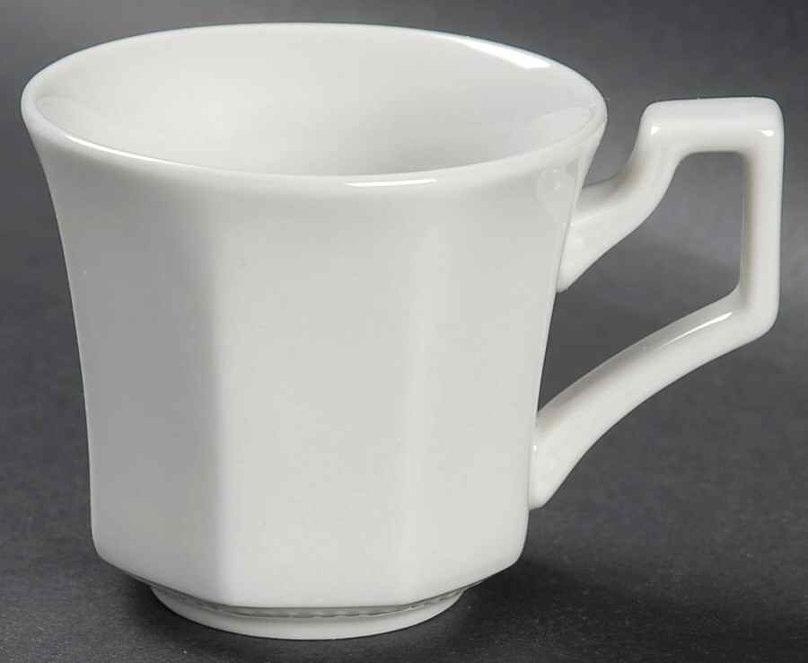 Heritage White ("Made in England" Stamp) Flat Demitasse Cup by Johnson Brothers-1