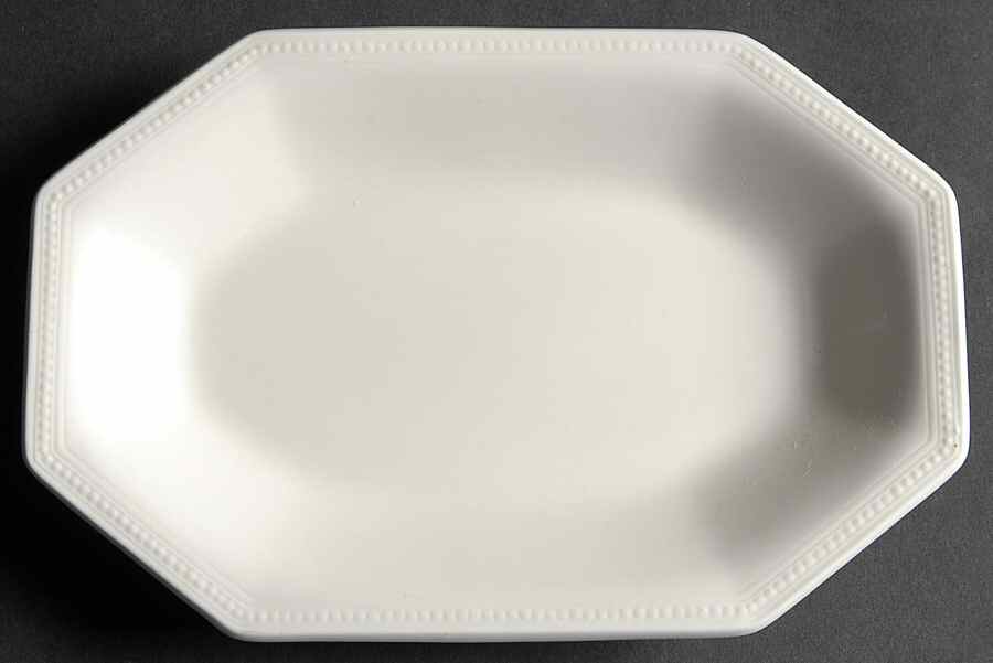 Heritage White ("Made in England" Stamp) Relish/Gravy Underplate by Johnson Brothers-1