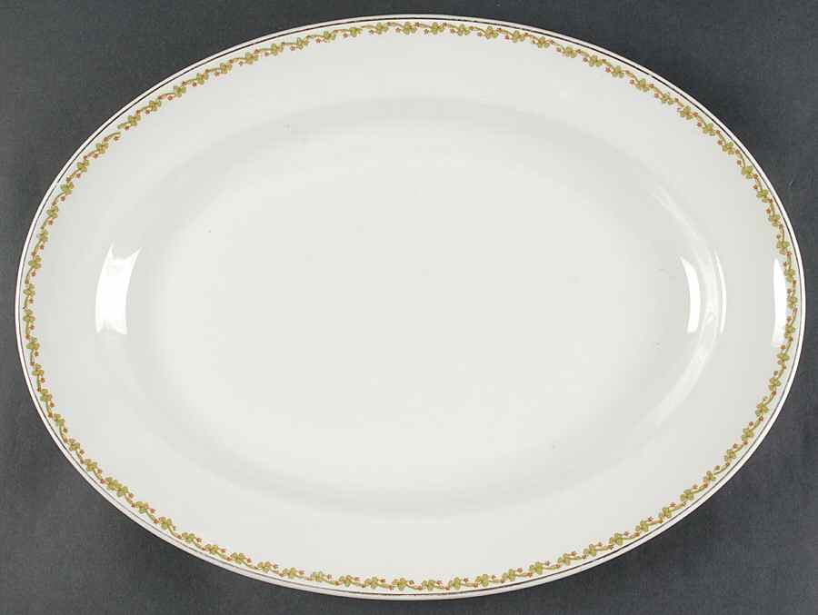 Hevella 16" Oval Serving Platter by Johnson Brothers-1