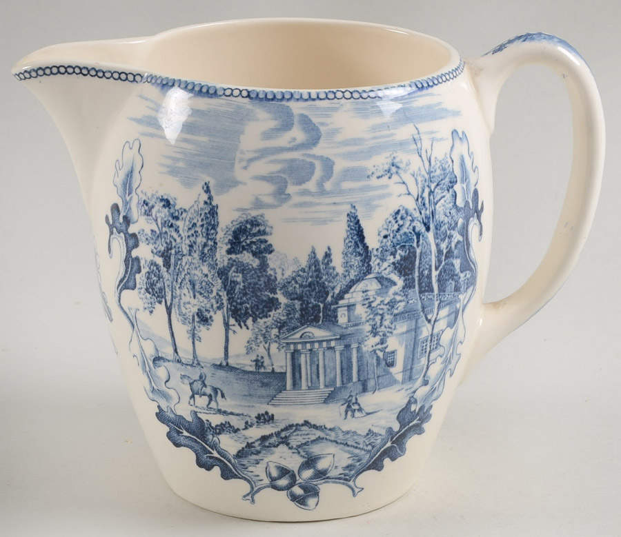 Historic America Blue 24 Oz Pitcher by Johnson Brothers-1