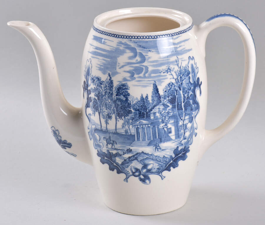 Historic America Blue Coffee Pot No Lid by Johnson Brothers-1
