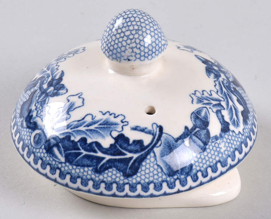 Historic America Blue Lid for Coffee Pot by Johnson Brothers-1