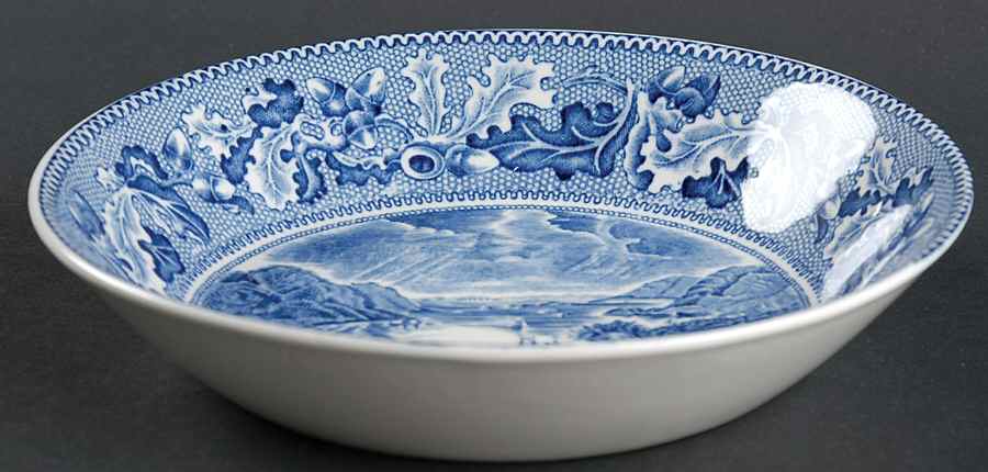 Historic America Blue Coupe Soup Bowl by Johnson Brothers-1