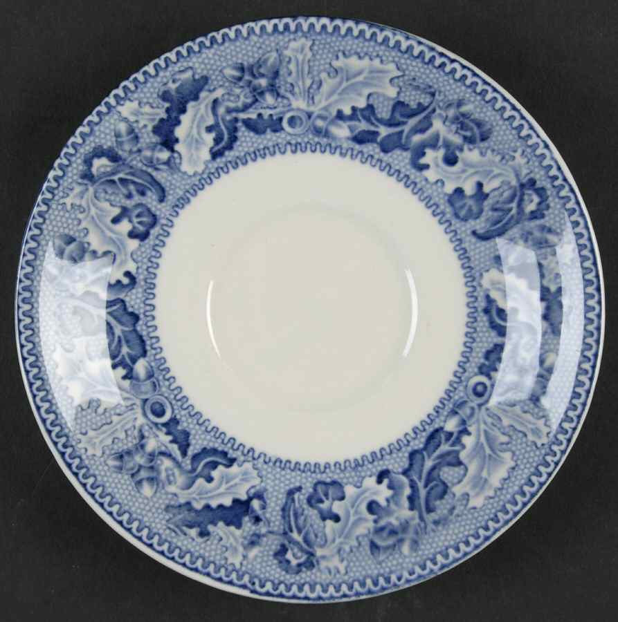 Historic America Blue Saucer for Flat Cup by Johnson Brothers-1