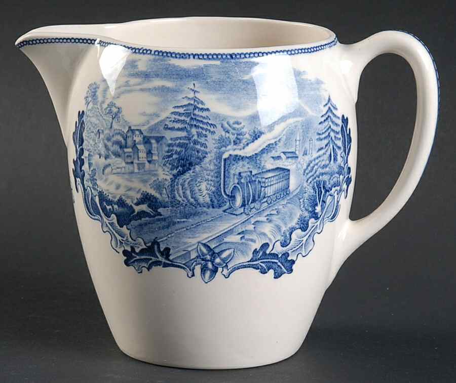 Historic America Blue 16 Oz Pitcher by Johnson Brothers-1