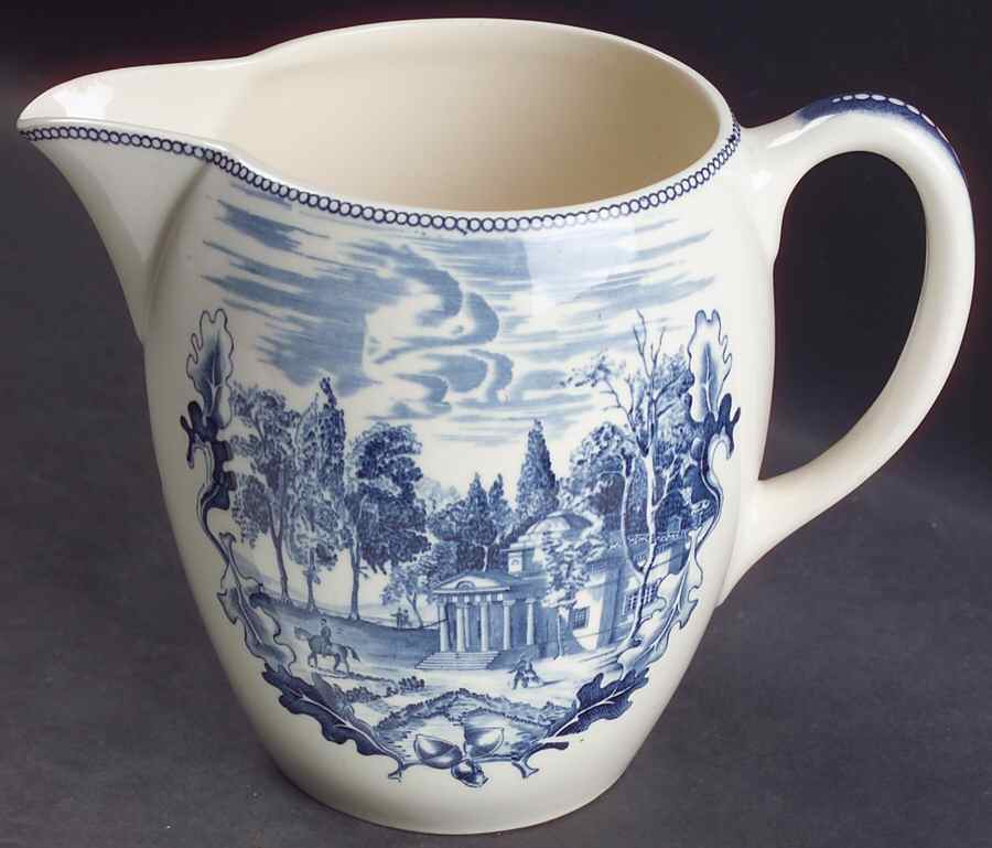 Historic America Blue 32 Oz Pitcher by Johnson Brothers-1