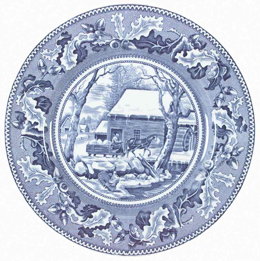Historic America Blue Service Plate (Charger) by Johnson Brothers-1