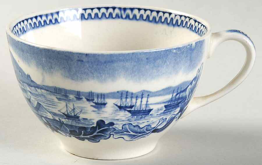 Historic America Blue Flat Cup by Johnson Brothers-1