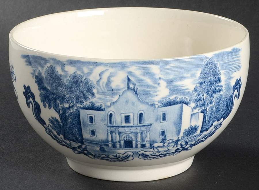 Historic America Blue Cranberry Bowl by Johnson Brothers-1