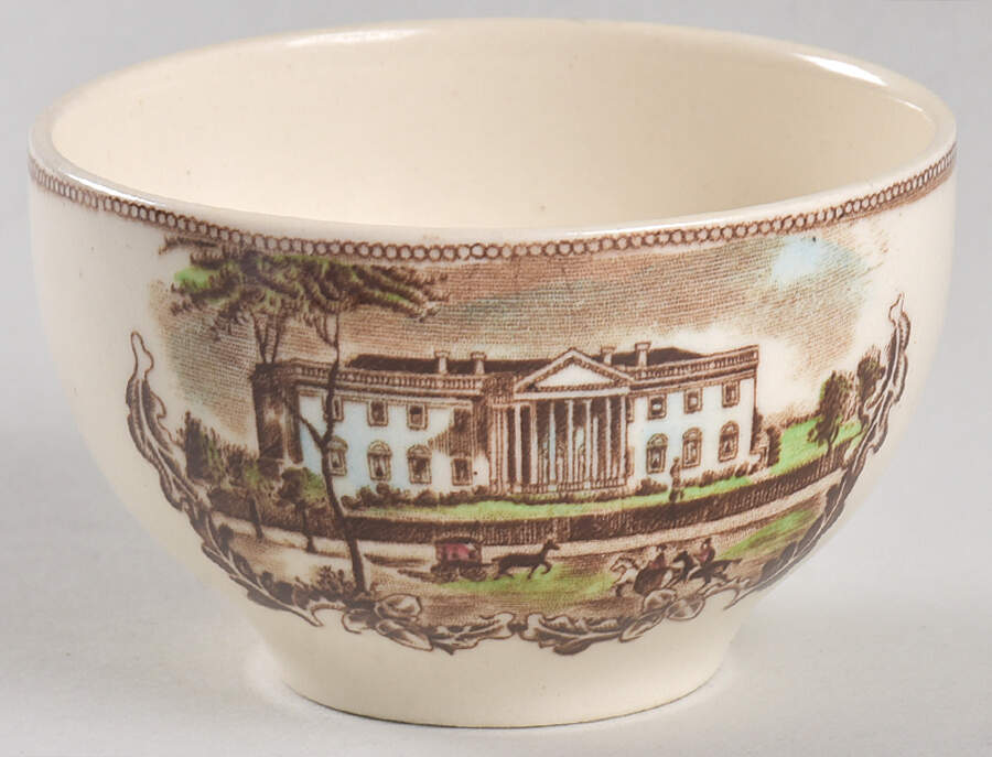 Historic America Brown Multicolor Mini Open Sugar Bowl by Johnson Brothers-1