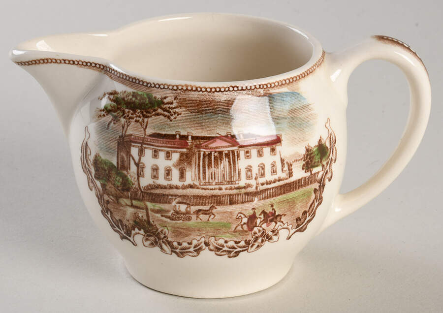 Historic America Brown Multicolor Mini Creamer by Johnson Brothers-1