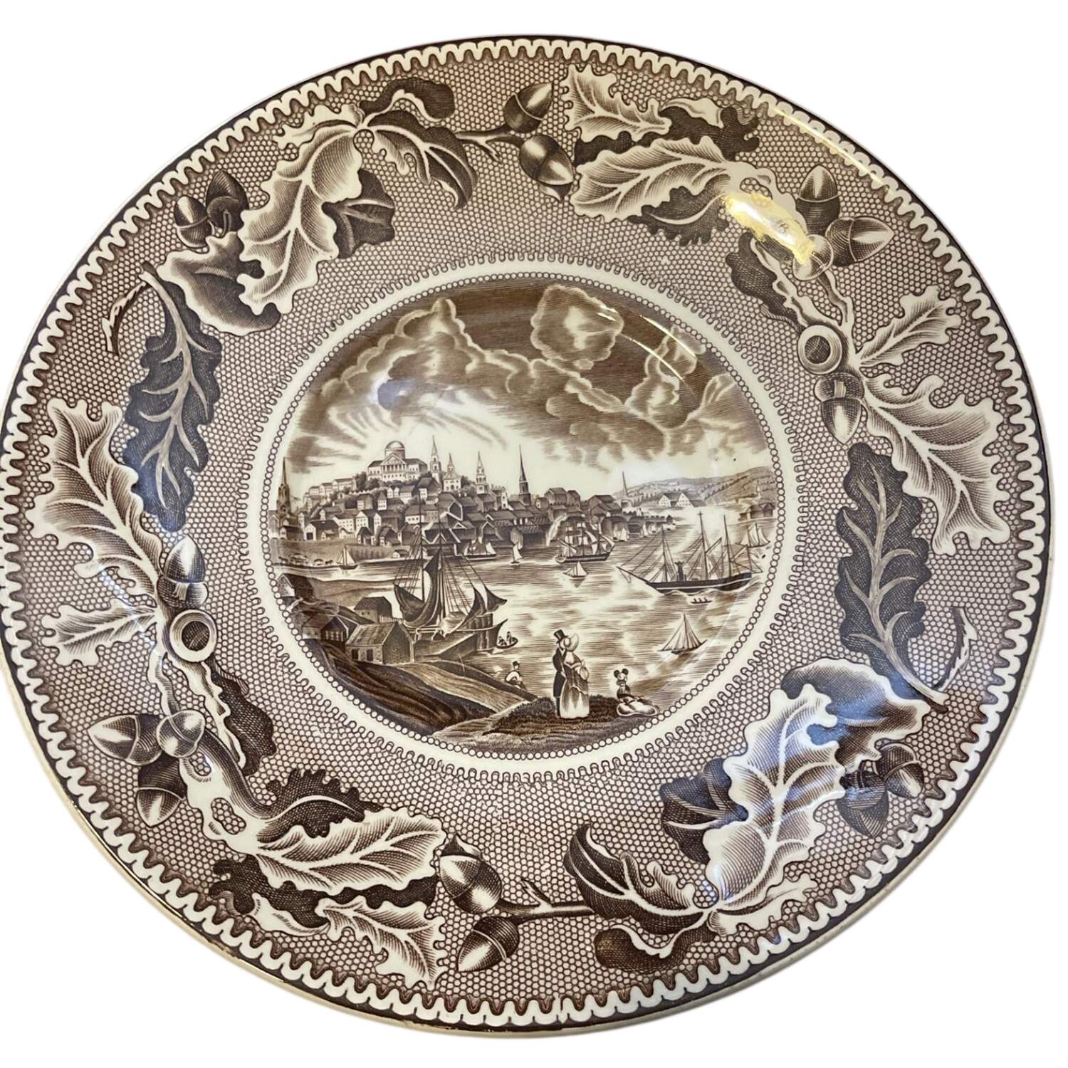 Historic America Brown Multicolor Underplate for Tureen by Johnson Brothers-1