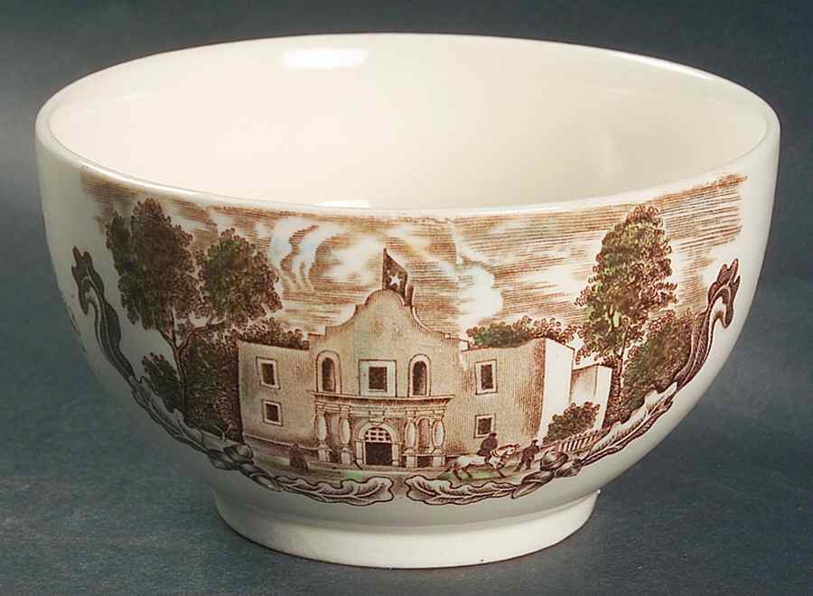 Historic America Brown Multicolor Cranberry Bowl by Johnson Brothers-1