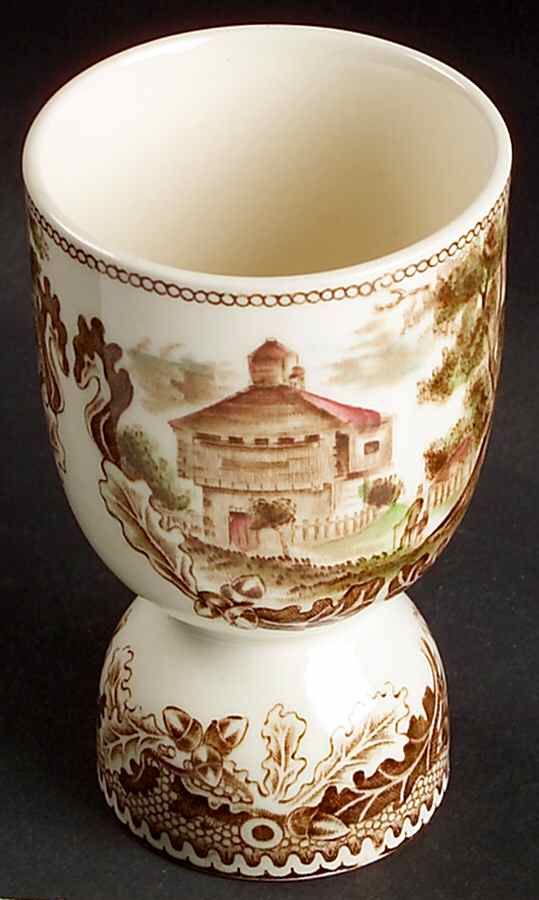 Historic America Brown Multicolor Double Egg Cup by Johnson Brothers-1