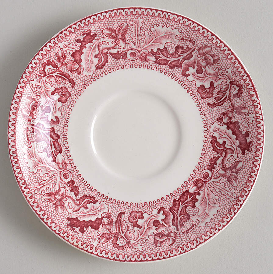 Historic America Pink Saucer for Flat Cup by Johnson Brothers-1