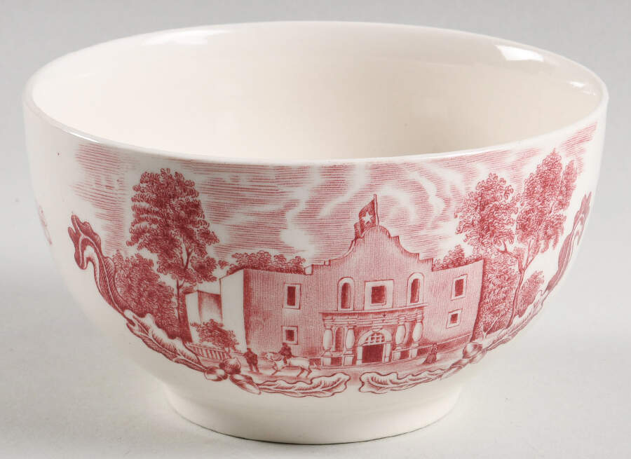Historic America Pink Cranberry Bowl by Johnson Brothers-1