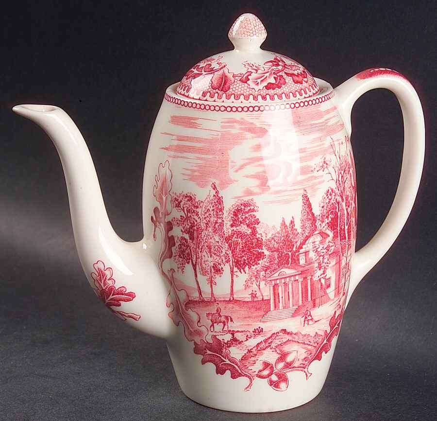 Historic America Pink Mini Coffee Pot & Lid by Johnson Brothers-1