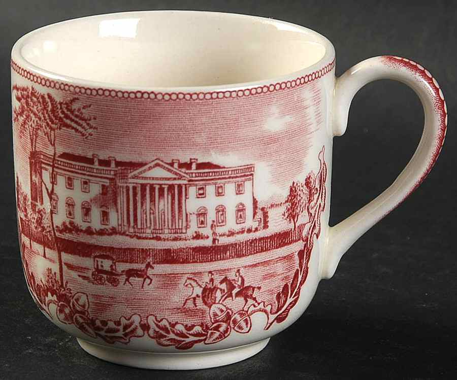 Historic America Pink Flat Demitasse Cup by Johnson Brothers-1