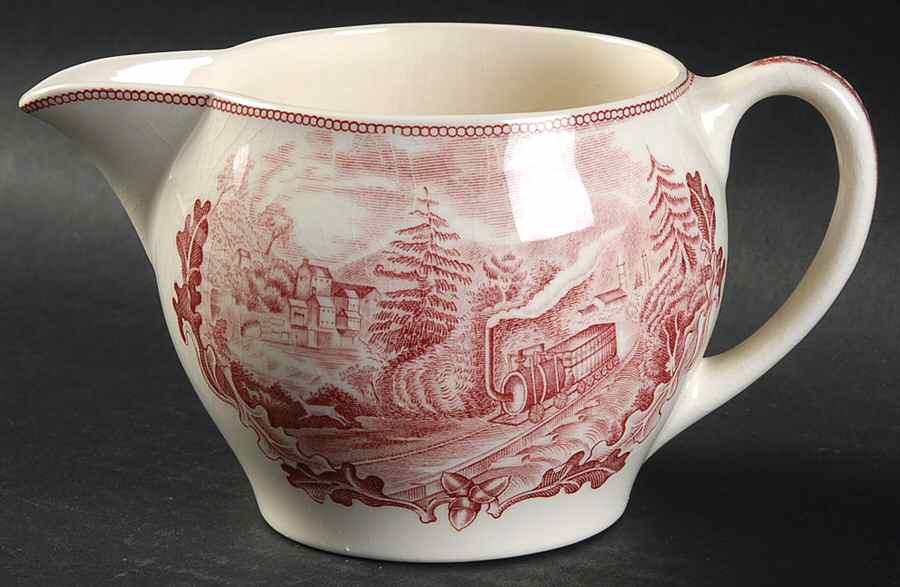 Historic America Pink Creamer by Johnson Brothers-1
