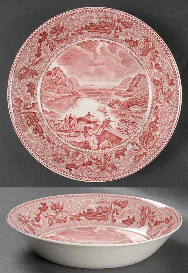 Historic America Pink Coupe Soup Bowl by Johnson Brothers-1
