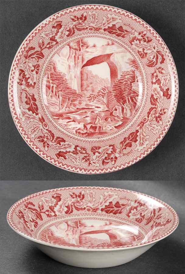 Historic America Pink Fruit/Dessert (Sauce) Bowl by Johnson Brothers-1