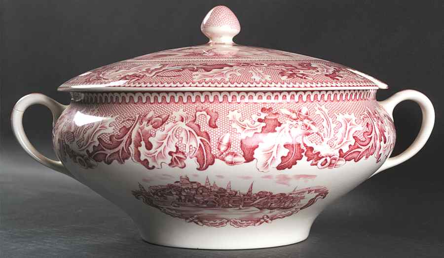 Historic America Pink Tureen & Lid by Johnson Brothers-1