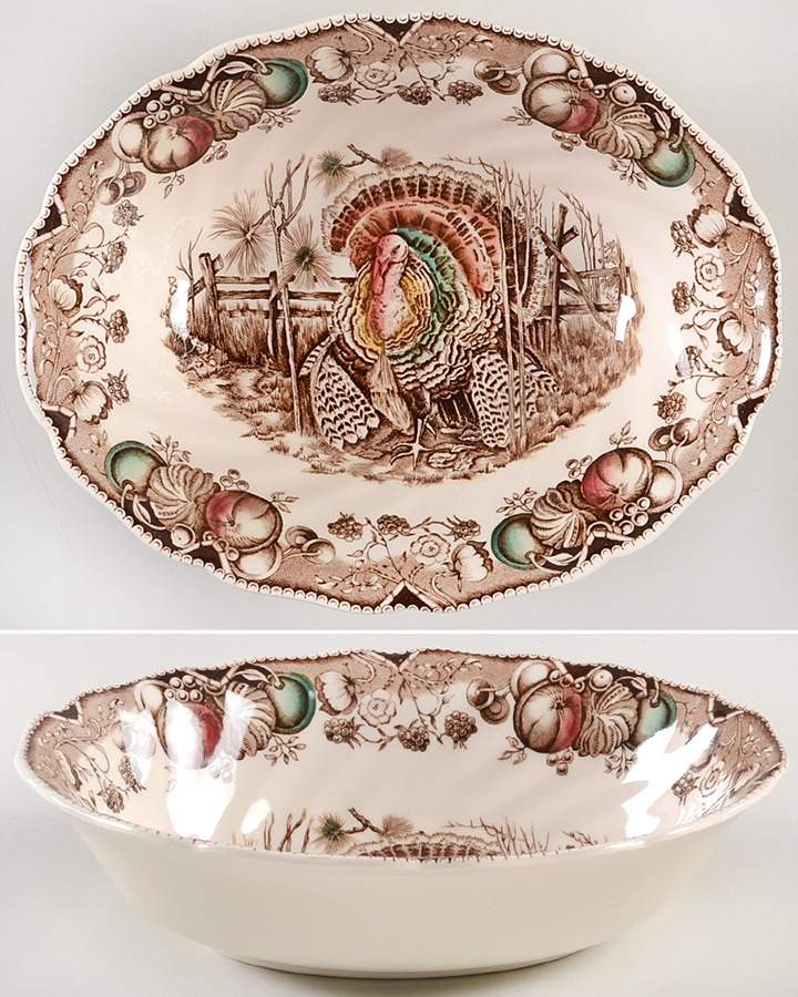 His Majesty (Made in England) 8" Oval Vegetable Bowl by Johnson Brothers-1