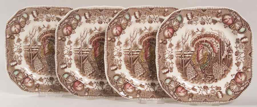 His Majesty (Made in England) Square Salad Plate - Set of 4 by Johnson Brothers-1