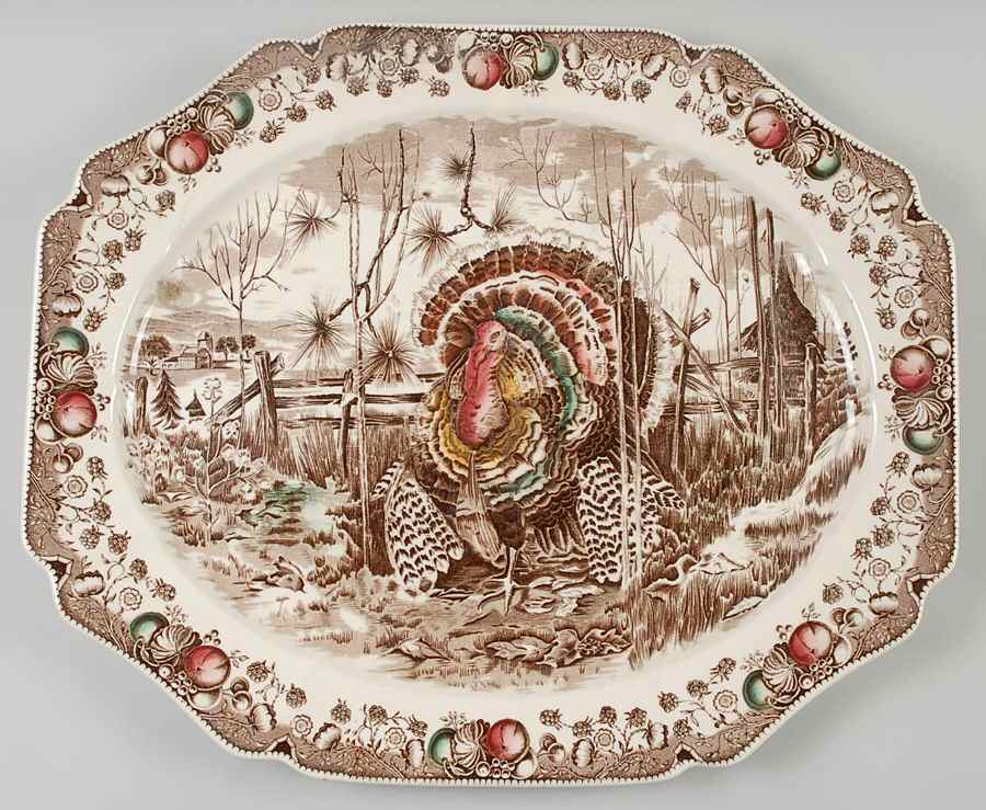 His Majesty (Made in England) 17" Oval Serving Platter by Johnson Brothers-1