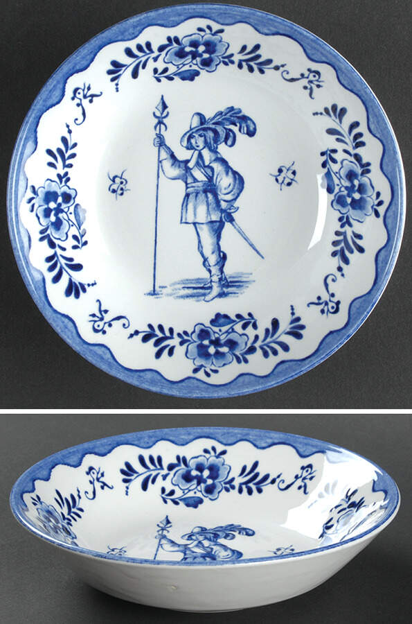 Holland Blue Scenes Fruit/Dessert (Sauce) Bowl by Johnson Brothers-1