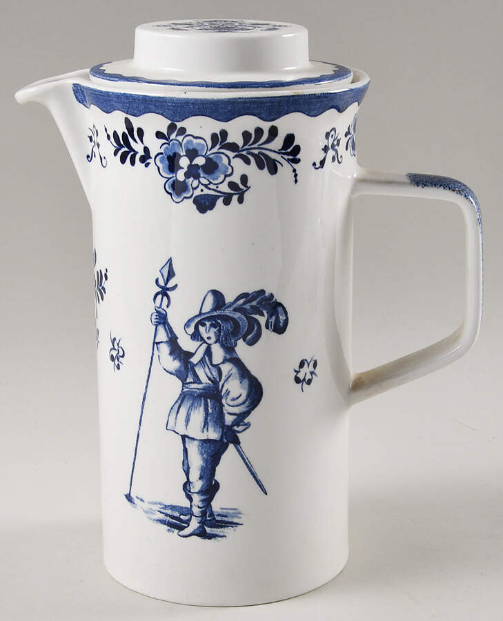 Holland Blue Scenes Coffee Pot & Lid by Johnson Brothers-1