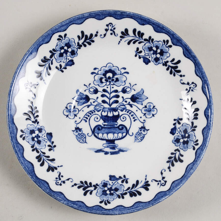 Holland Blue Scenes Saucer for Flat Cup by Johnson Brothers-1