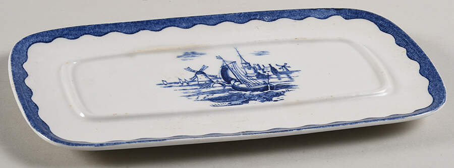 Holland Blue Scenes 1/4 Lb Butter No Lid by Johnson Brothers-1